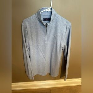 Vineyard Vines Men's Sky Blue Zip-Up Sweater